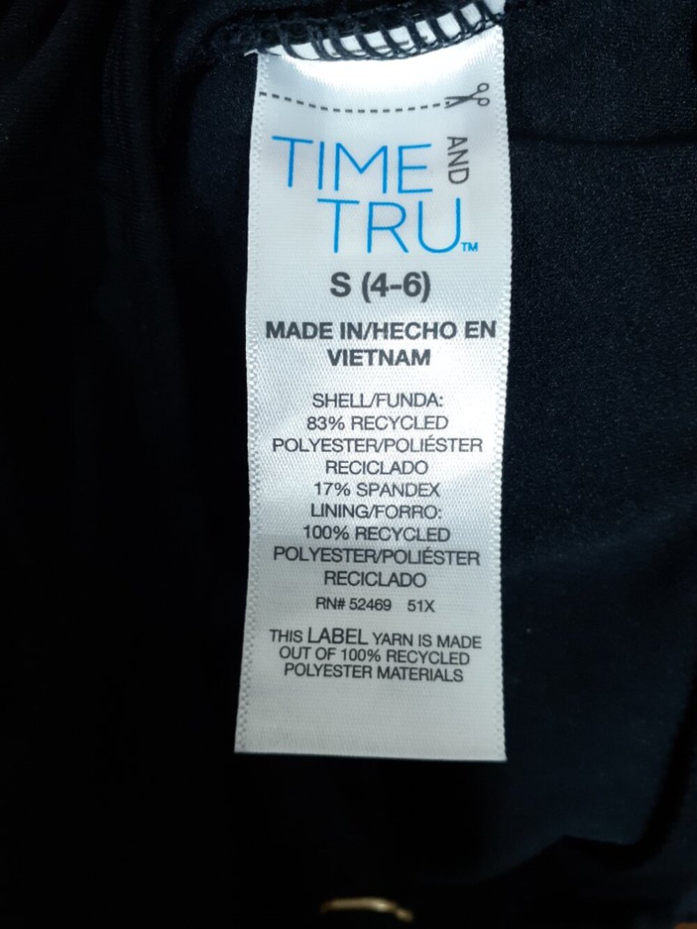 Time and Tru Womens One Piece Swimsuit S (4-6) Full Coverage Adj Straps 880A - Picture 6 of 7